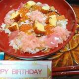 母の誕生日に☆ちらし寿司